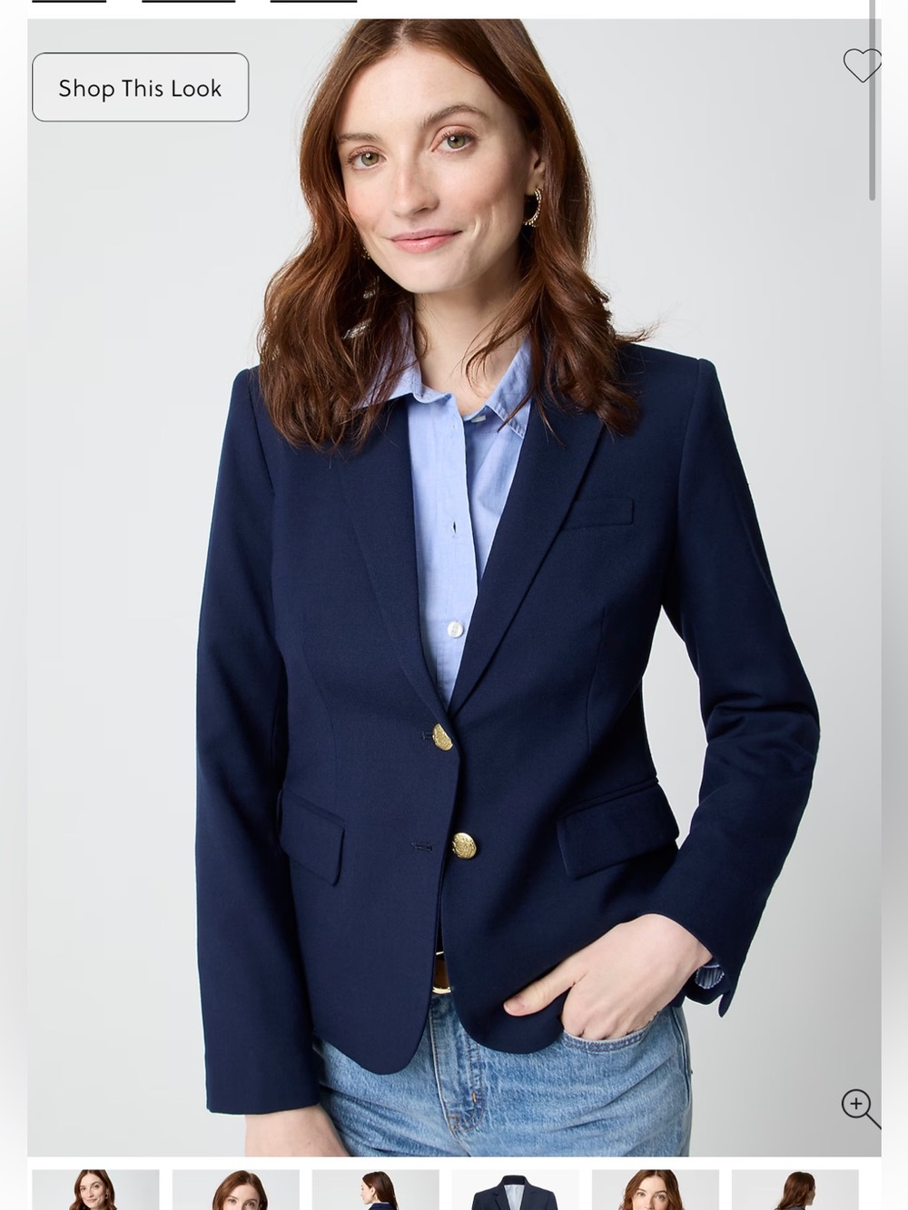 J. Crew Factory Schoolboy Blazer Navy 2 petite - Picture 3 of 7